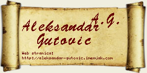 Aleksandar Gutović vizit kartica